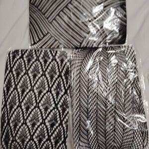 Victoria's Secret Black Patterned Hosiery Set